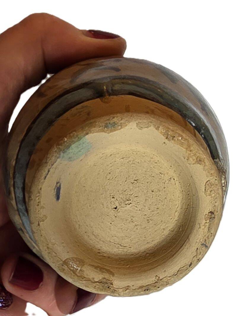 Antique Small Iznik Glazed Ceramic Vase 19th Century