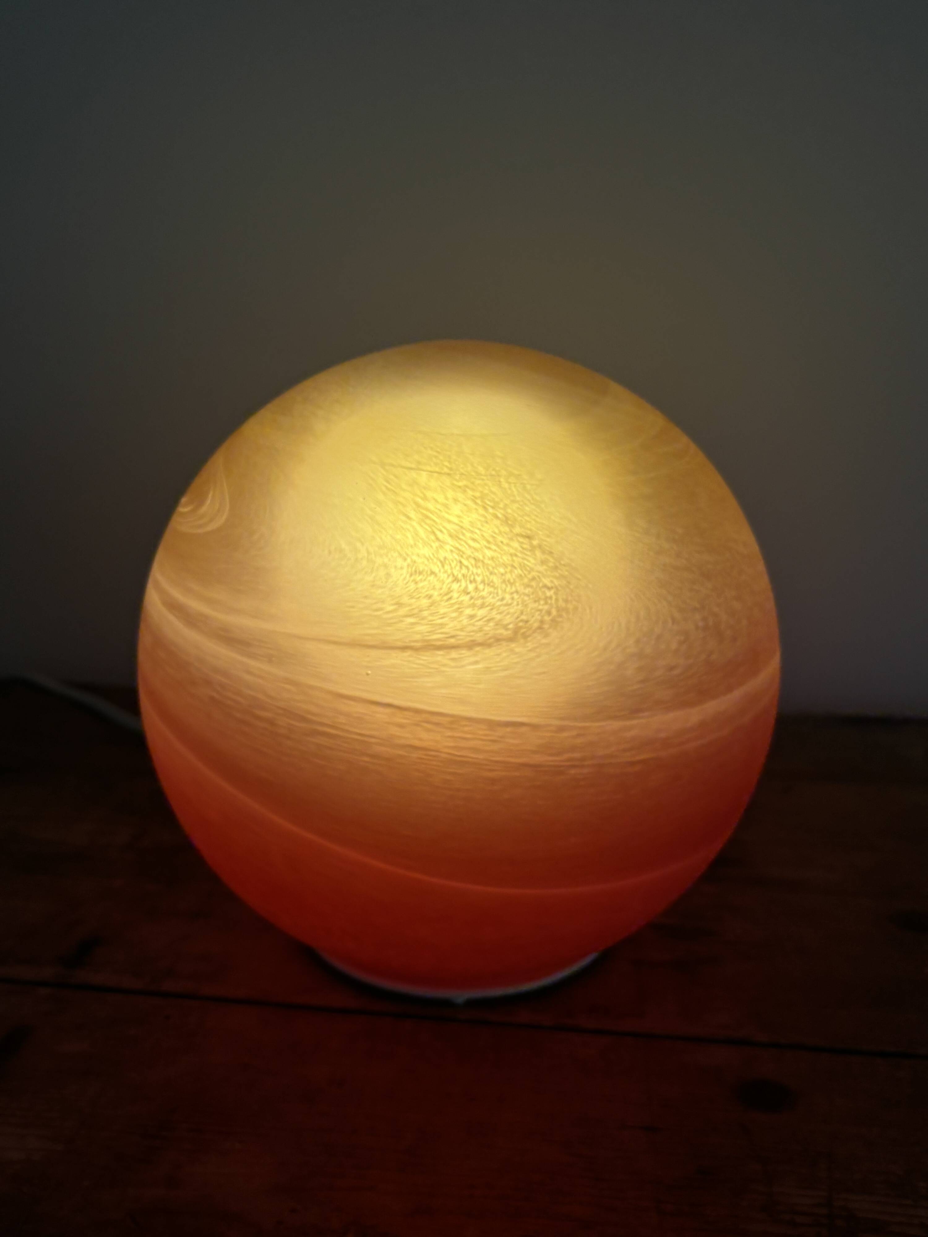 Vintage Saturn table lamp 70s WOFI, space age floor