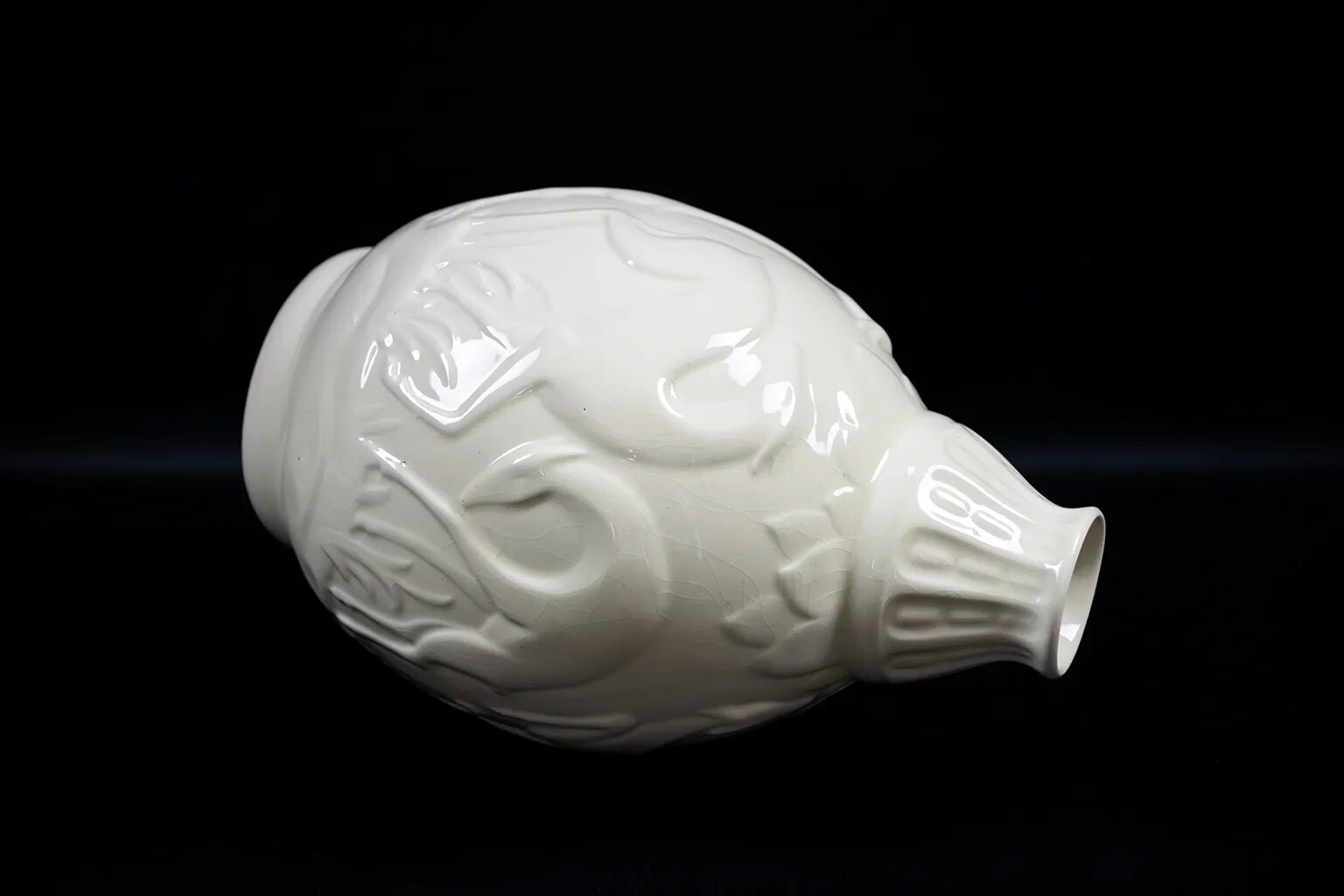 Art Deco vase with 6 deer in earthenware – C. Catteau Boch Frères La Louvière