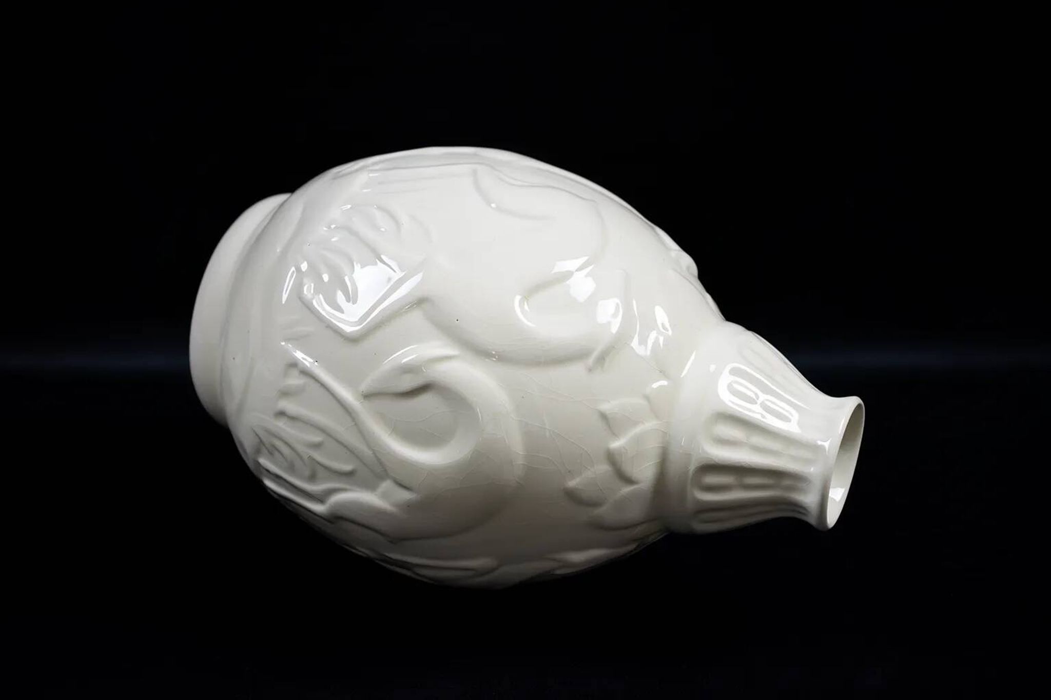 Art Deco vase with 6 deer in earthenware – C. Catteau Boch Frères La Louvière
