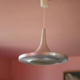 Space Age aluminum suspension, saucer suspension, vintage ceiling lamp, ceiling lamp