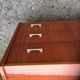 Vintage chest of drawers with 3 drawers in varnished teak