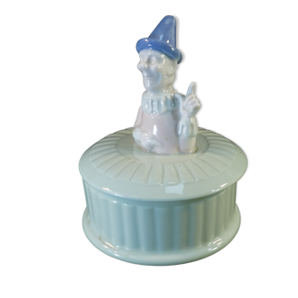 Bonbonniere en porcelaine de Limoges tete de clown