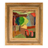 House obscured by a tree by Harry Martinson