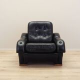 Black armchair, Italian design, 1980s, production: Italy