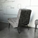 Armchair and ottoman designed by Paul Geoffroy, Airborne, France, 1960