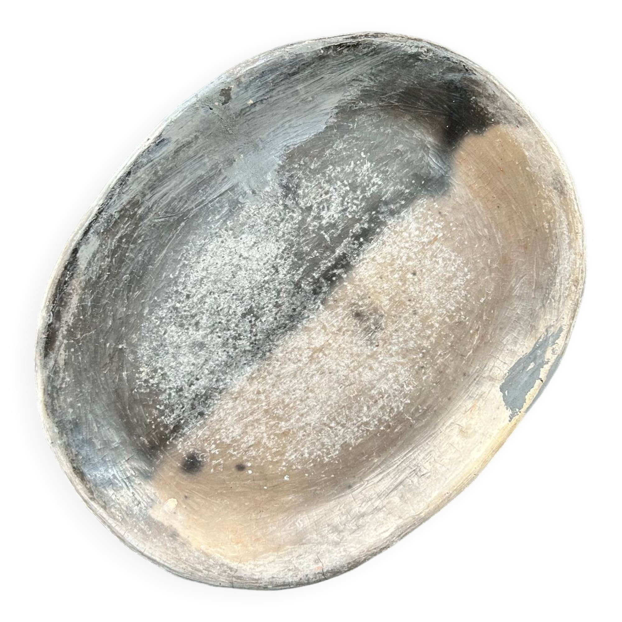 Handmade clay and ash dish