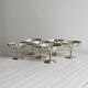 Lot de 6 grandes coupelles anciennes en inox