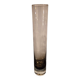 Vintage cylindrical vase in smoked glass
