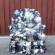Toad armchair floral pattern
