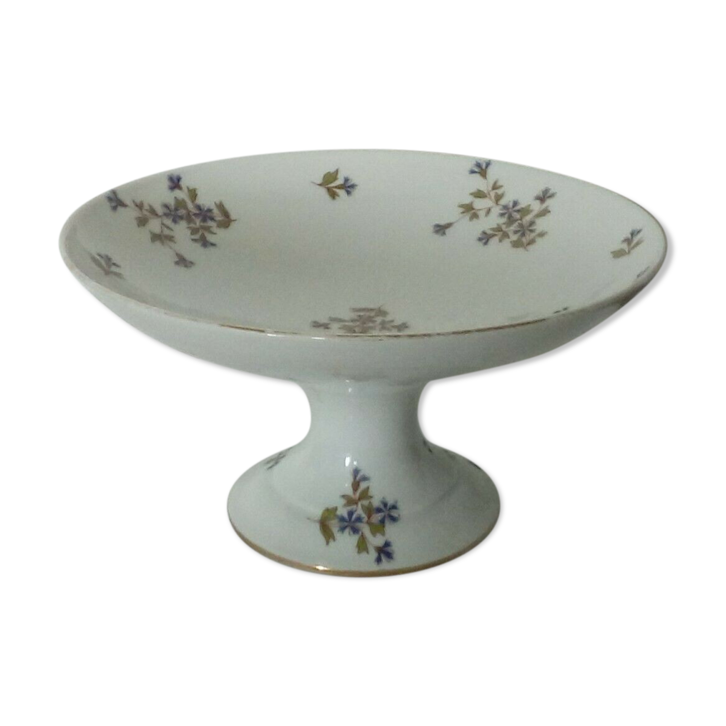 Decor porcelain compotier cut with barbel