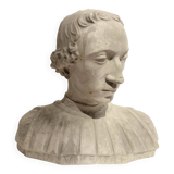 Sculpted plaster cast Bust of a young man 20th century