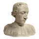 Sculpted plaster cast Bust of a young man 20th century