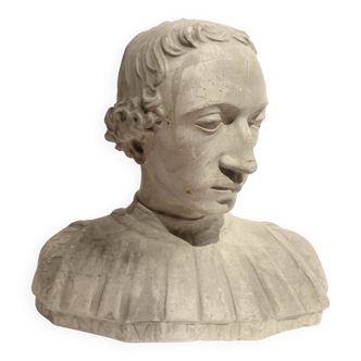 Epreuve en plâtre sculpté Buste d'un jeune homme XX siècle