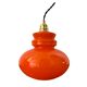Suspension vintage en opaline orange électrifiée à neuf