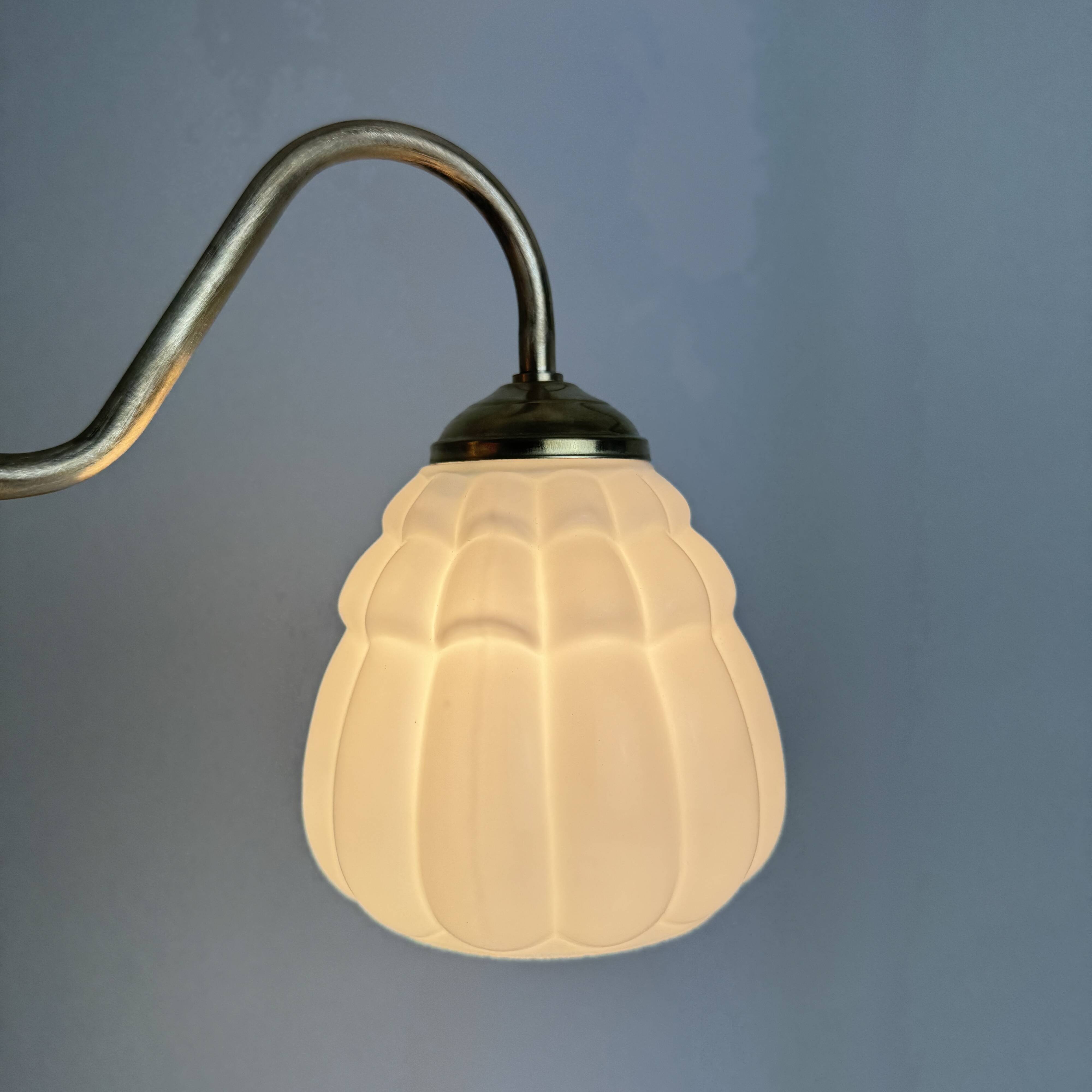 Pair of vintage opaline wall sconces