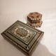 Lot de 2 coffrets oriental en marqueterie.