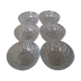 Set of 6 ramekins cup bowls vintage glass cups