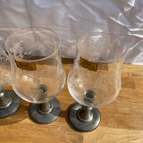 Verres à pied étain