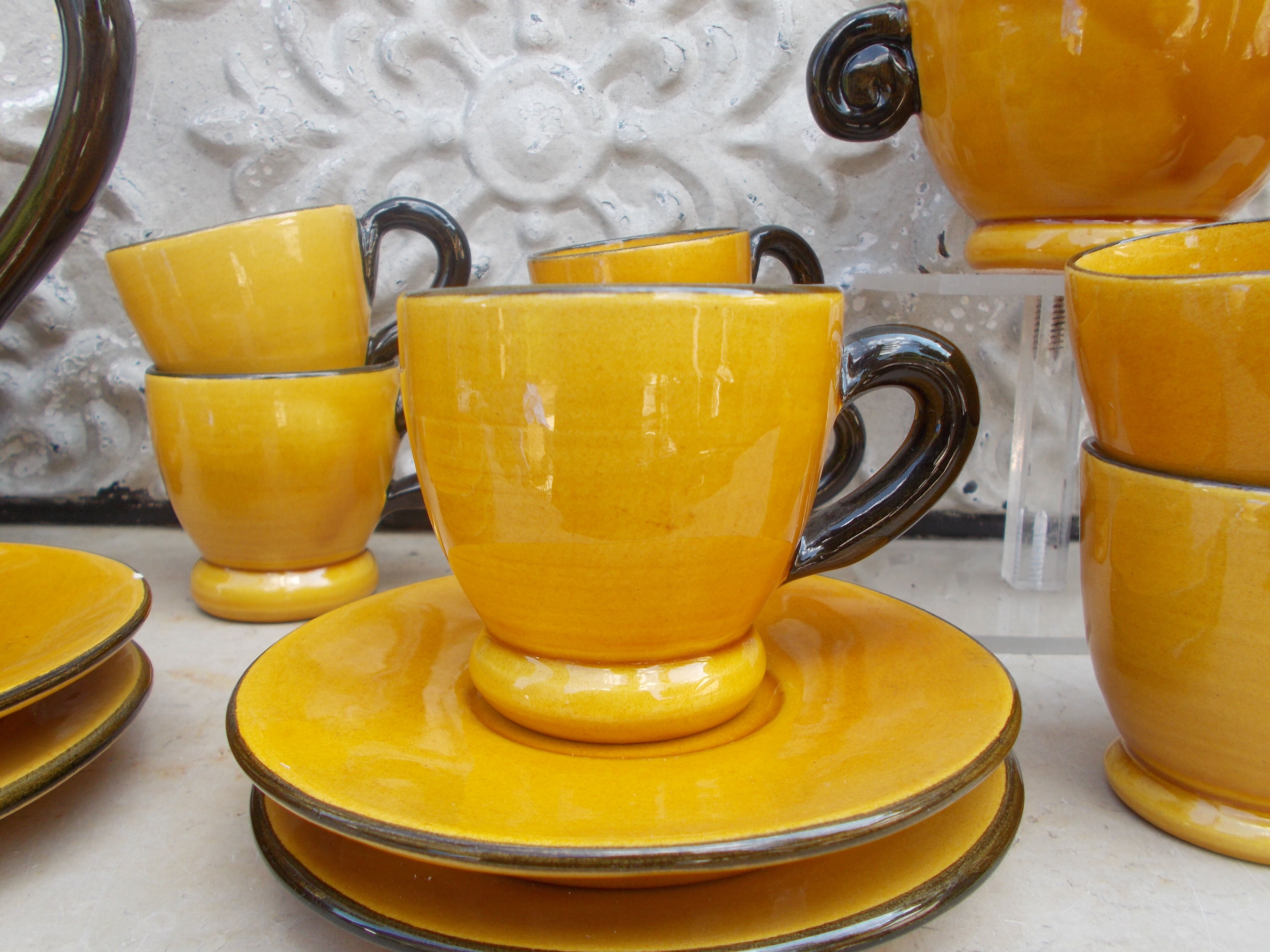 Vintage Vallauris Couleur de Provence coffee service