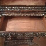Pair of 19th century dark walnut display cases