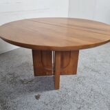 Elm dining table by Luigi Gorgoni, 80s