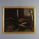Old painting of still life with fish and snails, oil on canvas from the 1600s.