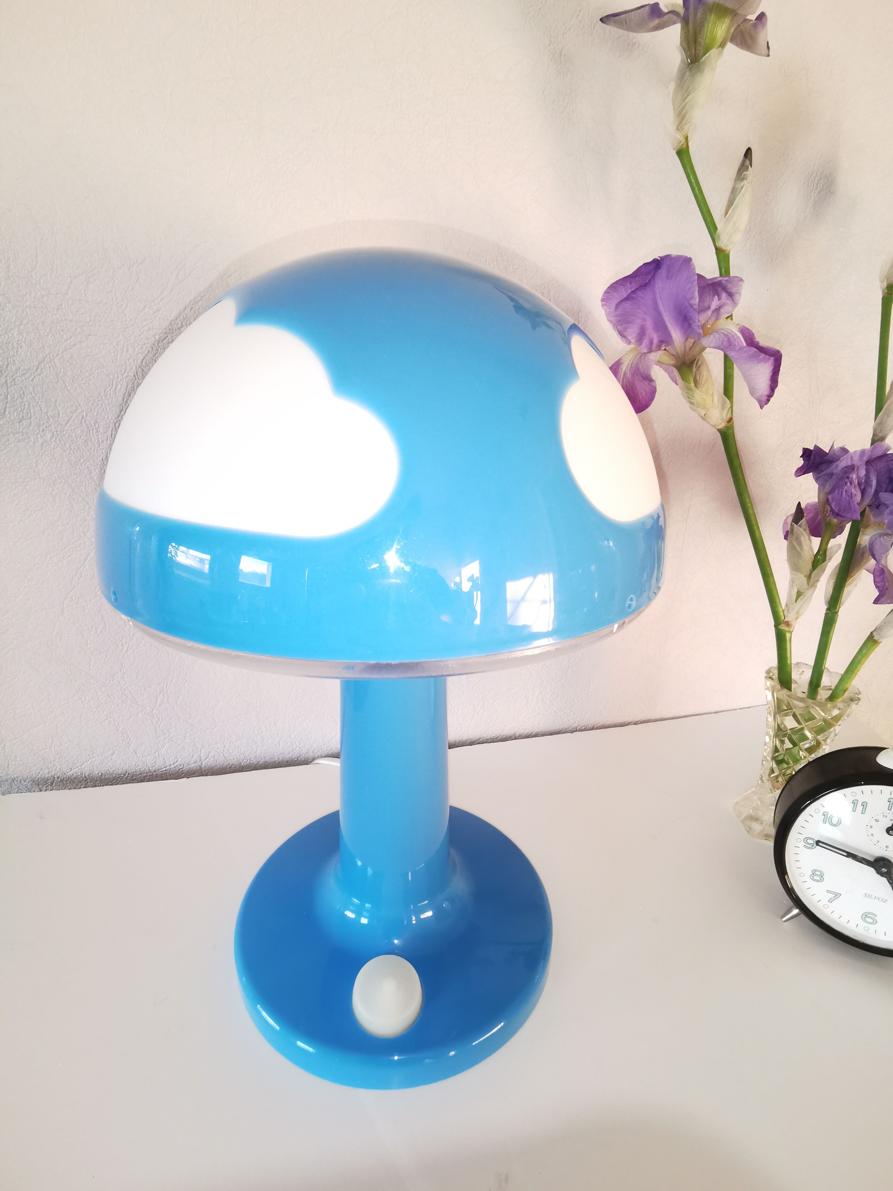 Mushroom lamp, blue cloud Skojig, design Henrik Preutz for Ikea, 1990
