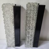 Erco Glass and Bakelite Wall Sconces 1960s, Set of 2 Vintage