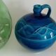 Enamelled jug artisanal pottery