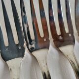 12 silver-plated metal fish cutlery pieces by Guildar, 24 pieces.