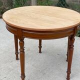 90cm Solid Wood Half Moon Folding Round Table