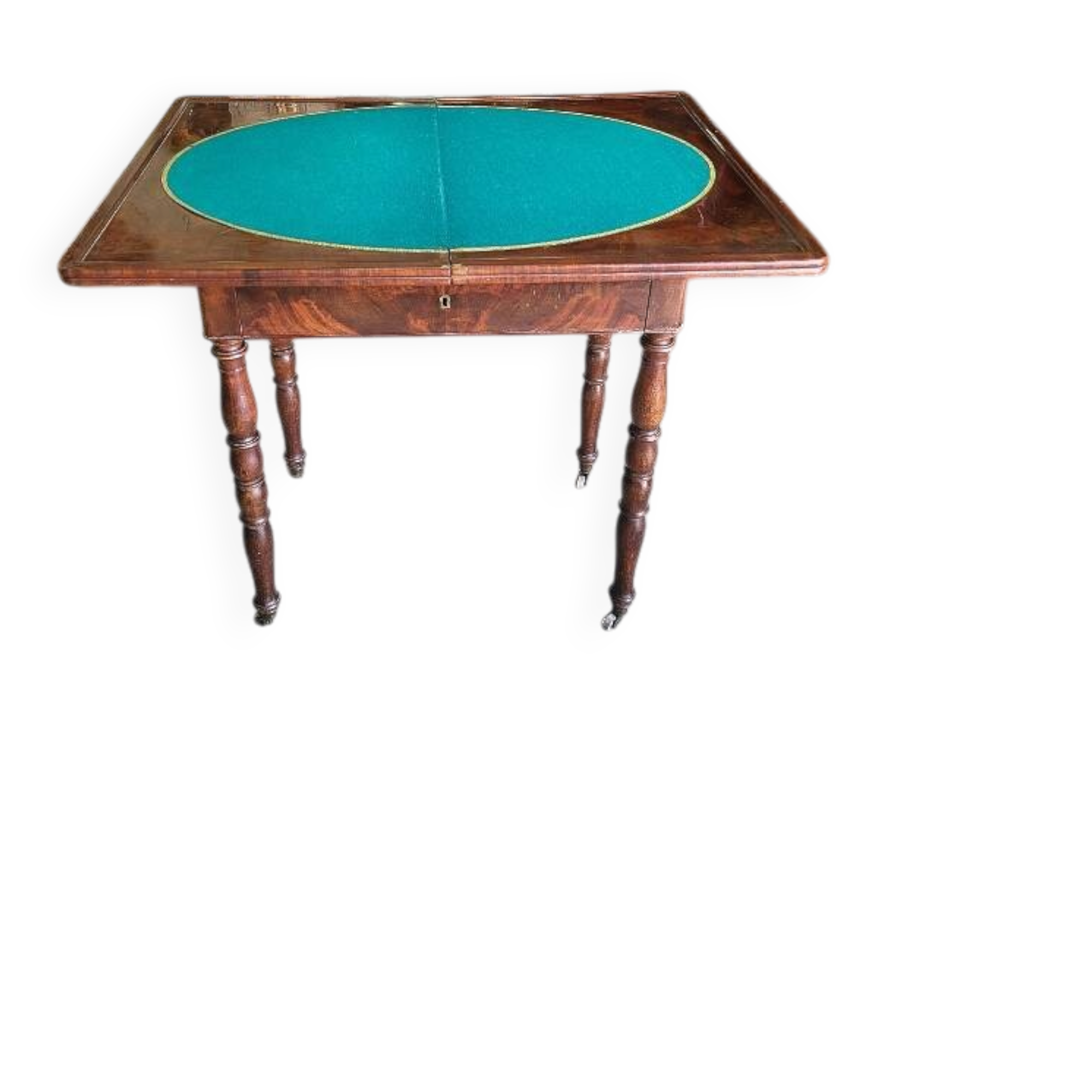TABLE A JEUX EN ACAJOU ECRITOIRE BUREAU