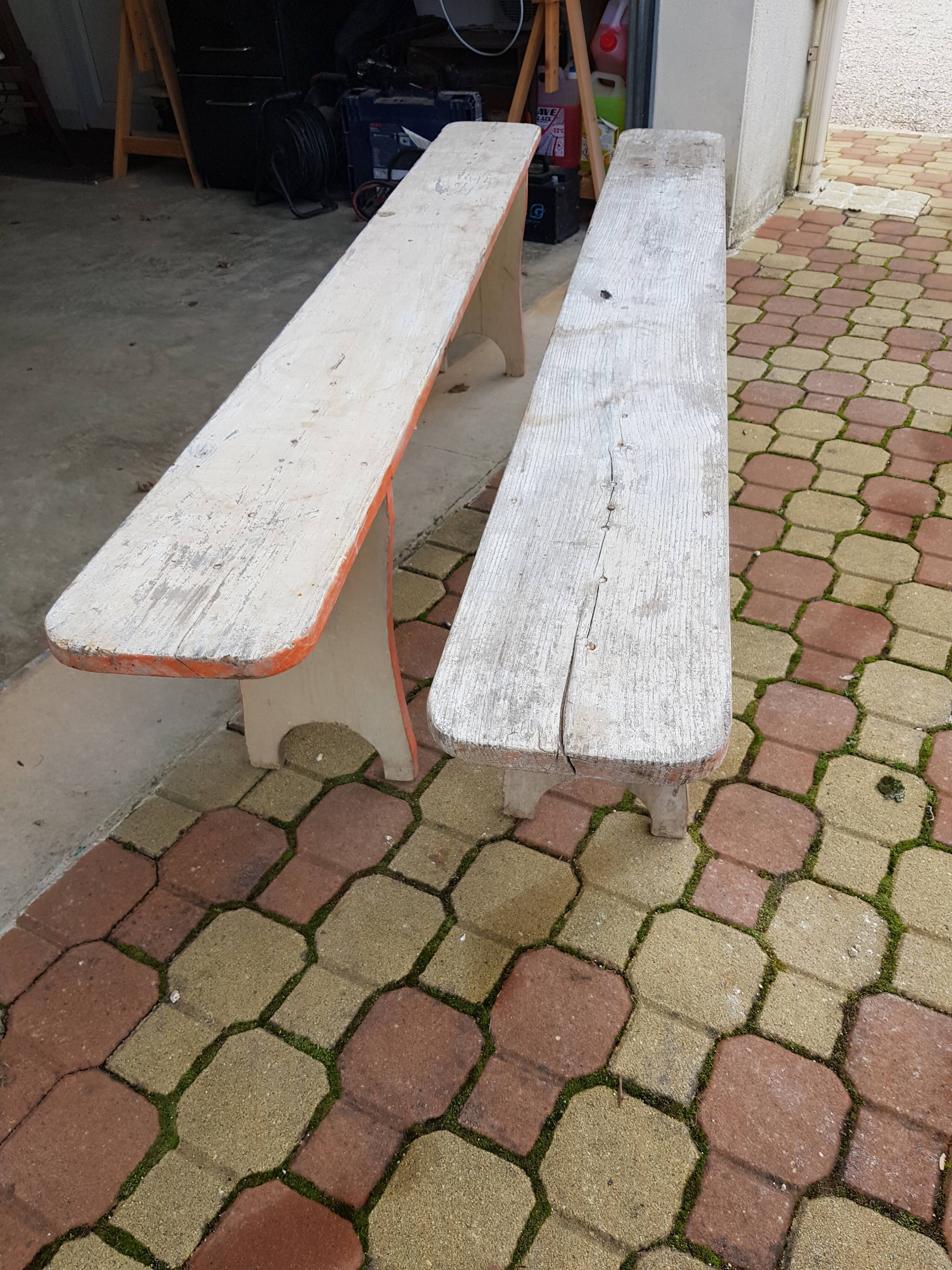 2 Old farm benches