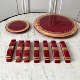 Art Deco set wine lees color 30s