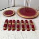 Art Deco set wine lees color 30s