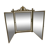 Miroir triptyque en bronze ciselé doré XX siècle