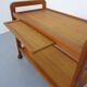 Danish Teak Bar Cart with Removable Tray, 1960s