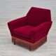 1970s, Danish armchair by Ryesberg Møbler, original condition, velour fabric.