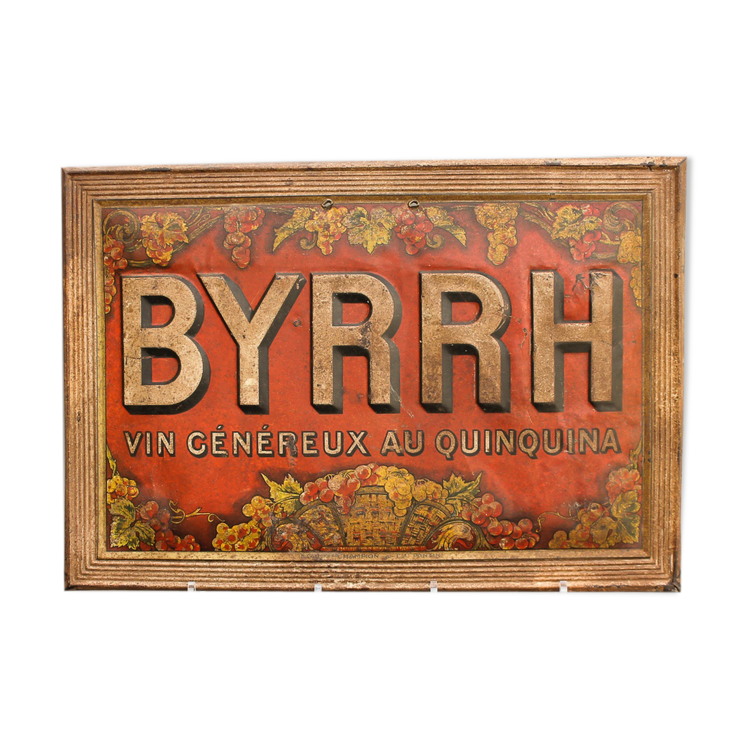 Authentic time 1900 Byrrh litho plate