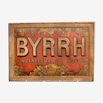 Plaque litho Byrrh  d'époque 1900