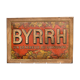 Authentic time 1900 Byrrh litho plate