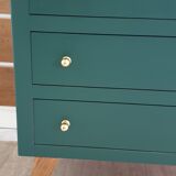 Chest of drawers in oak compass feet