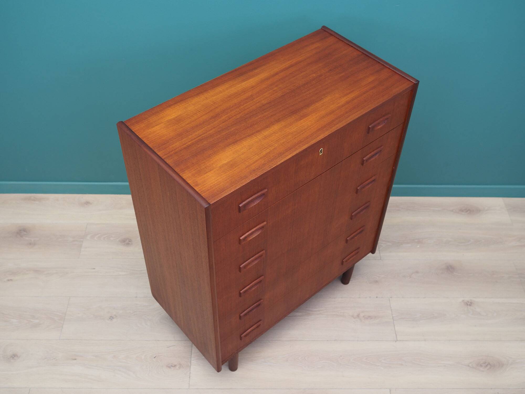 Teak chest of drawers, Danish design, 1970s, made in Denmark