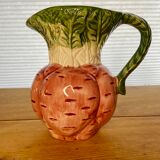 Pitcher barbotine-vegetable theme