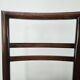 Art Decò dining chairs in walnut and fabric, 1940
