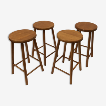 Series of four high stools in modernist style