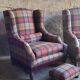 Pair of Louis XIII wingback armchairs