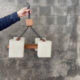Scandinavian teak pendant chandelier