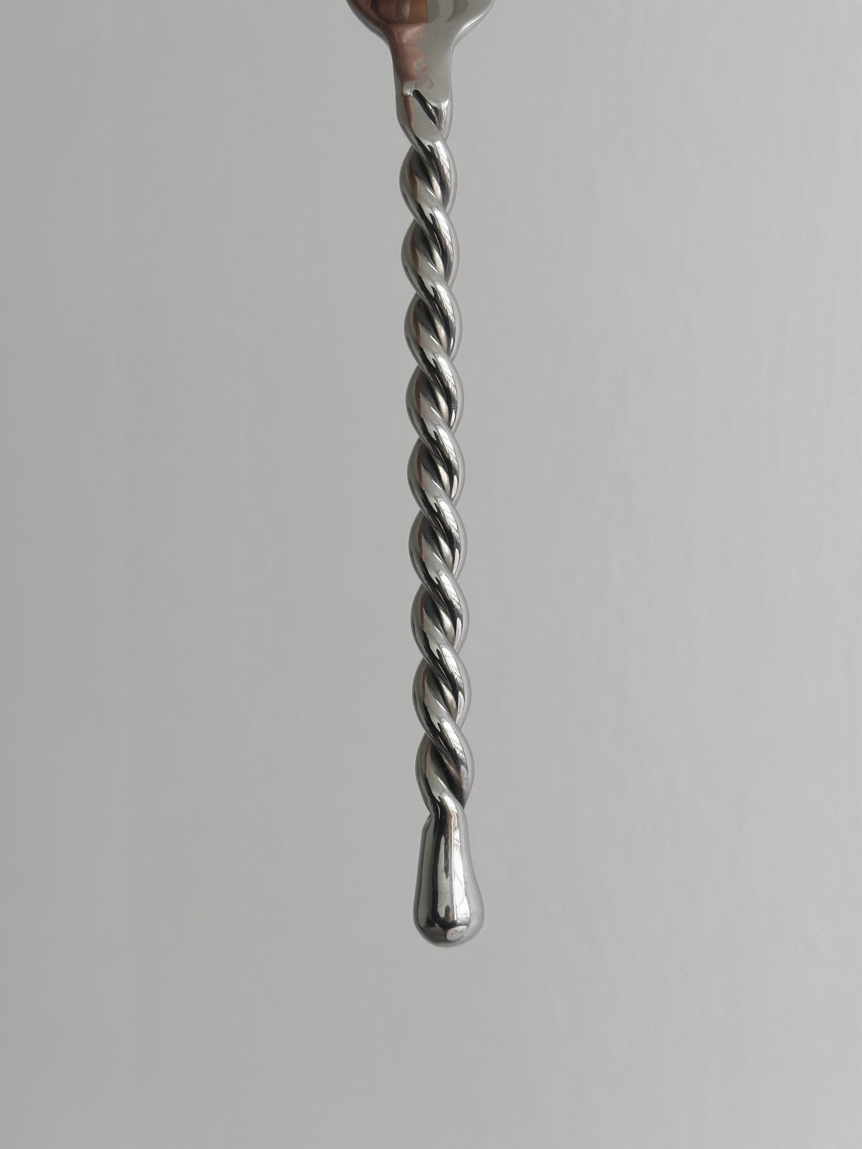 24 antique silver-plated twisted metal cutlery sets